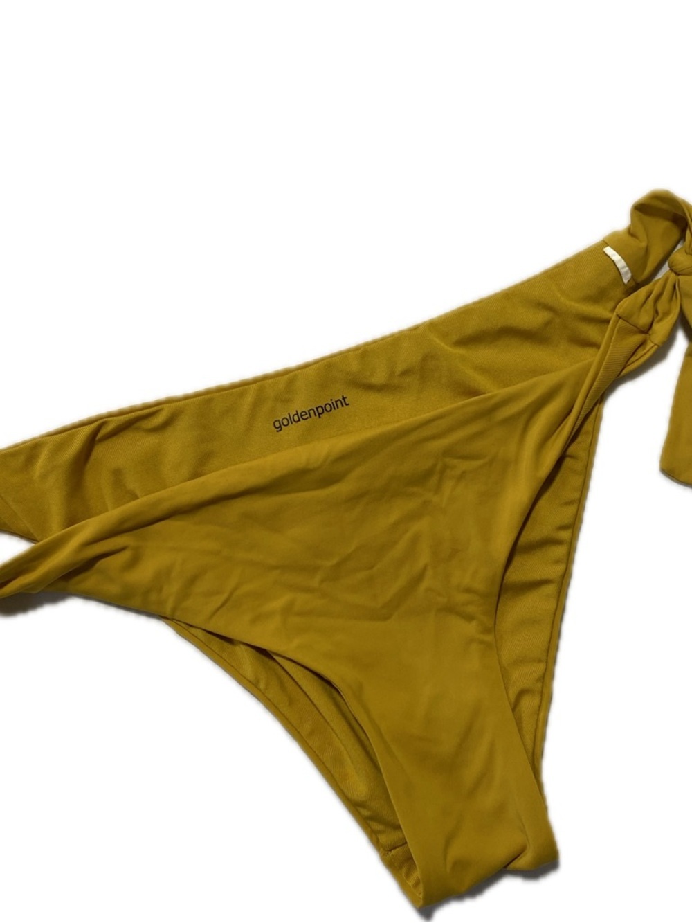Goldenpoint Women's Mustard Tie-Side Bikini Bottom